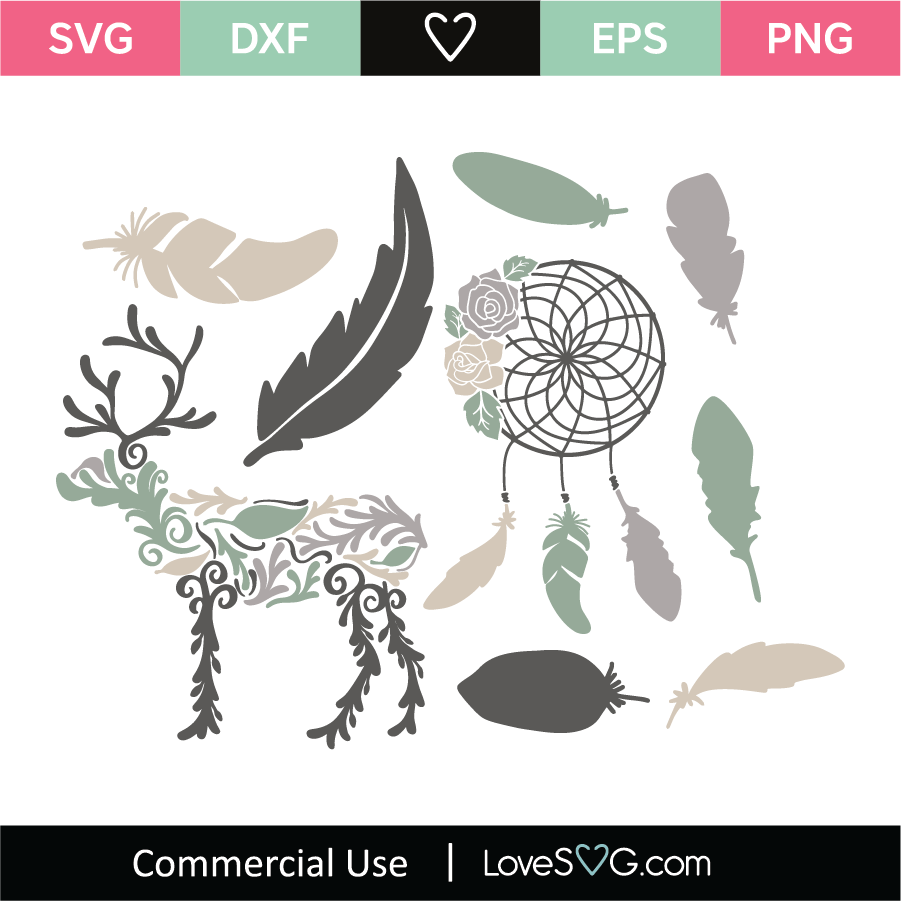 Download Feather Elements SVG Cut File - Lovesvg.com