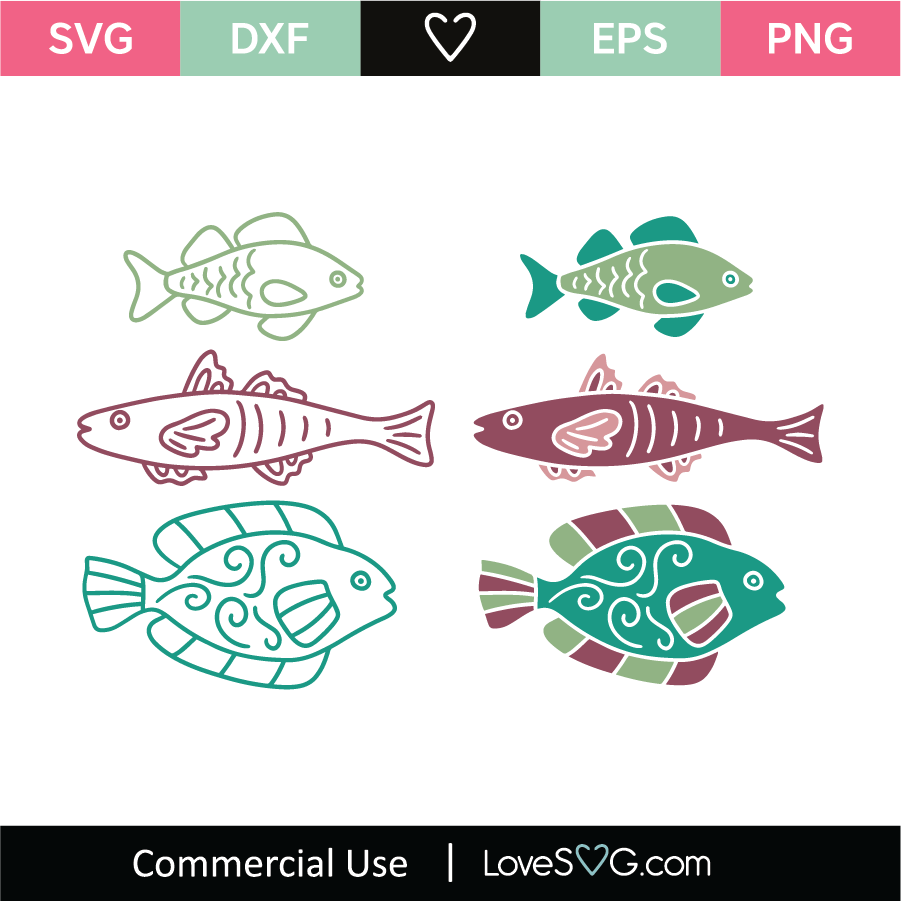 Fishes SVG Cut File - Lovesvg.com