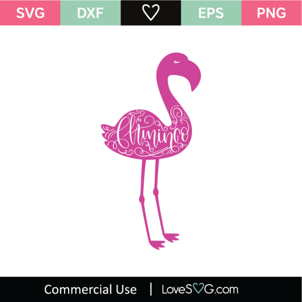 Flamingo Face SVG