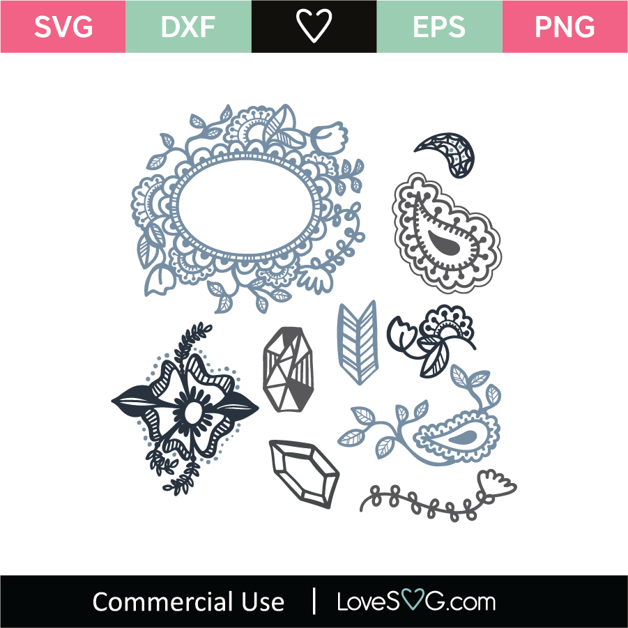 Download Floral Elements SVG Cut File - Lovesvg.com