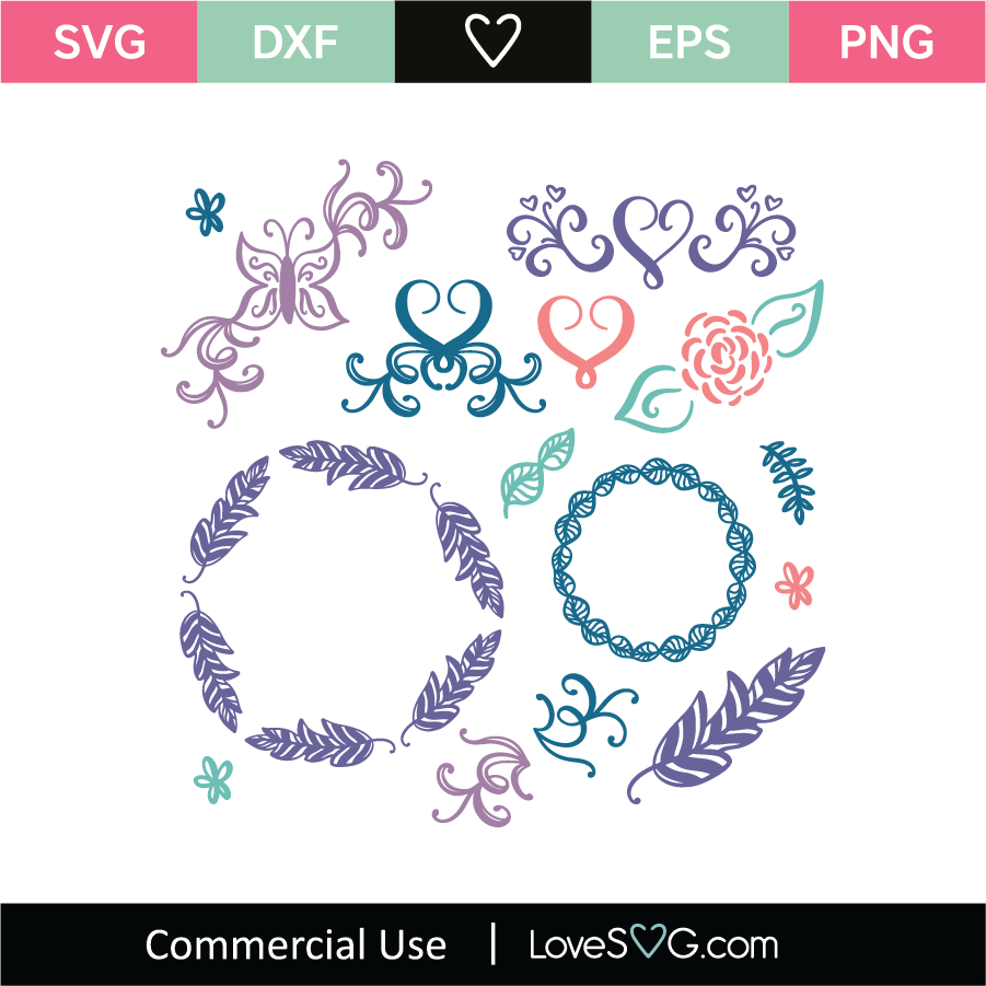 Download Floral Elements SVG Cut File - Lovesvg.com