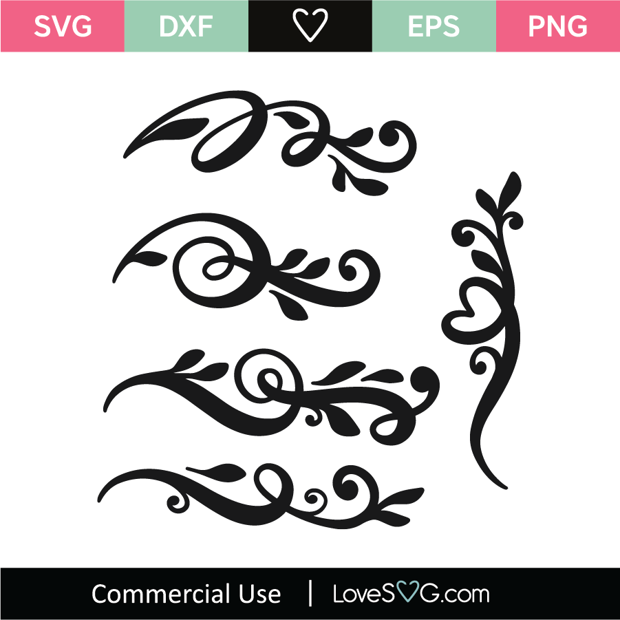 Free Floral Swashes Svg For Cricut – Free SVG for Cricut | Crafters ...