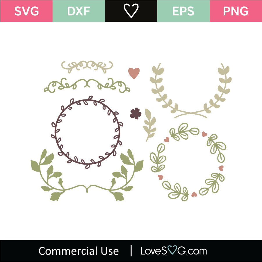 Download Floral Elements SVG Cut File - Lovesvg.com