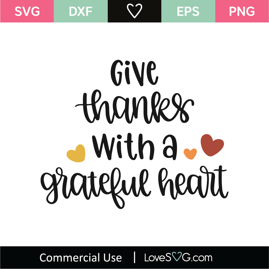 Word Give Thanks Svg