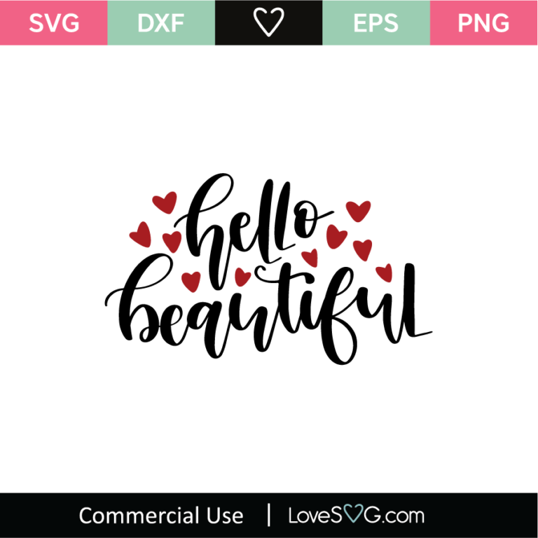Hello Beautiful SVG Cut File - Lovesvg.com
