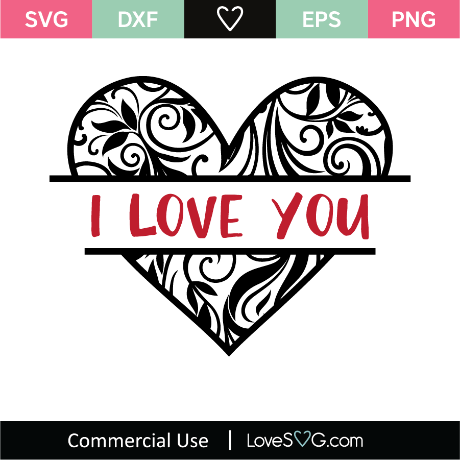 Download I Love You Ornament Heart Svg Cut File Lovesvg Com