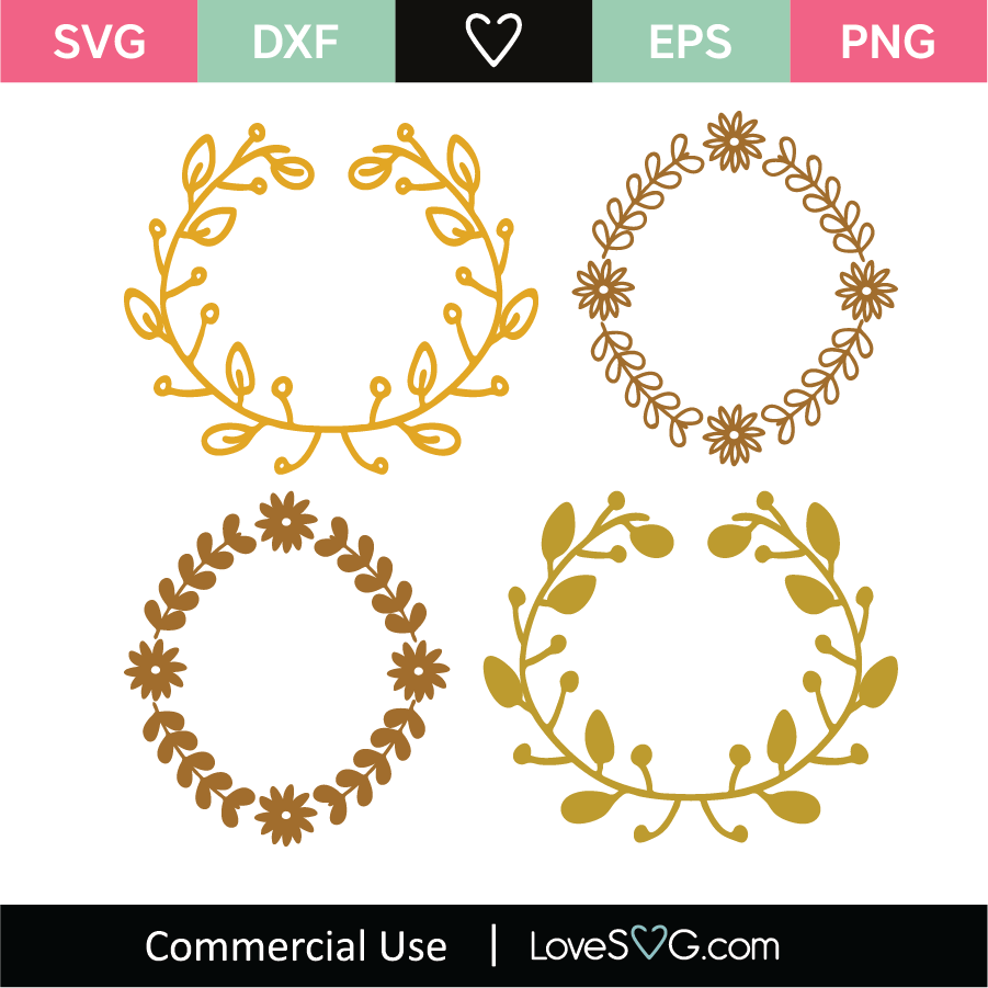 Download Leaves Monogram Frames SVG Cut File - Lovesvg.com