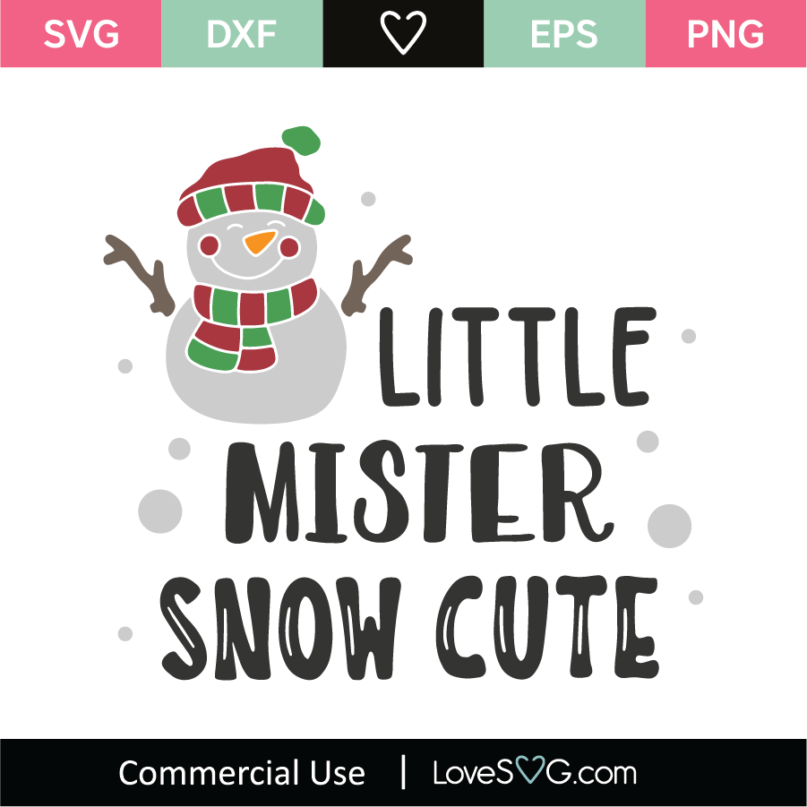 Download Little Mister Snow Cute SVG Cut File - Lovesvg.com