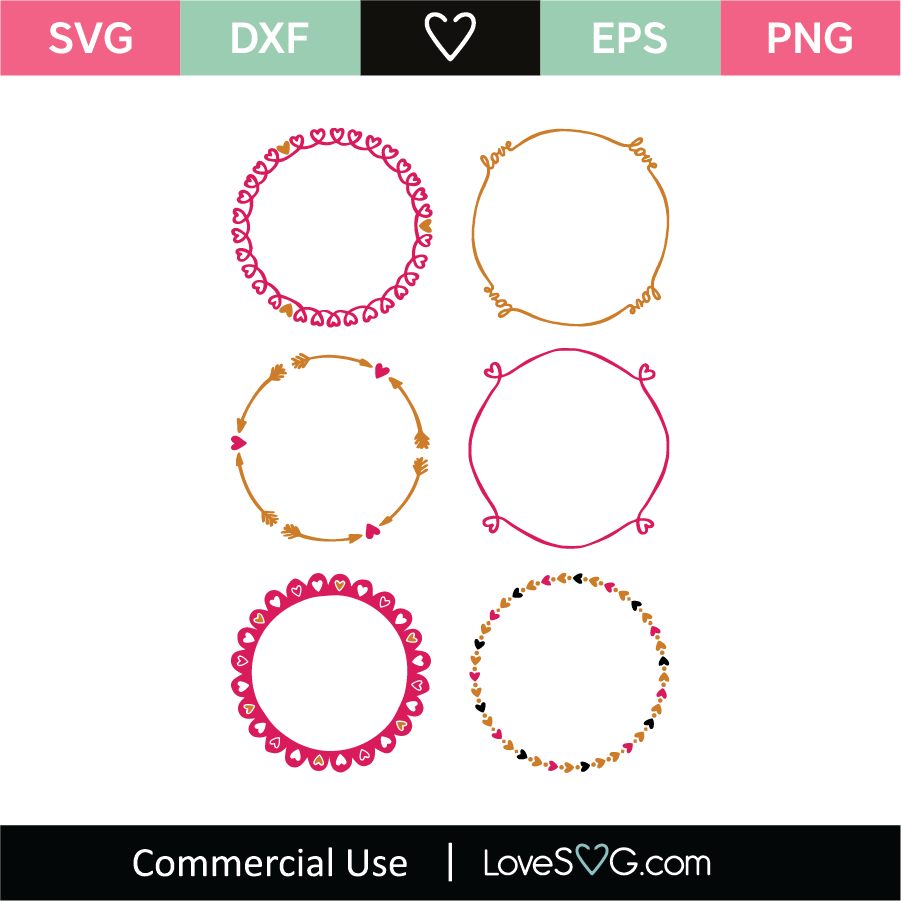 Download Love Monogram Frames SVG Cut File - Lovesvg.com