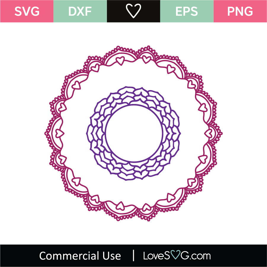 Download Princess Flower Monogram Frames SVG Cut File - Lovesvg.com