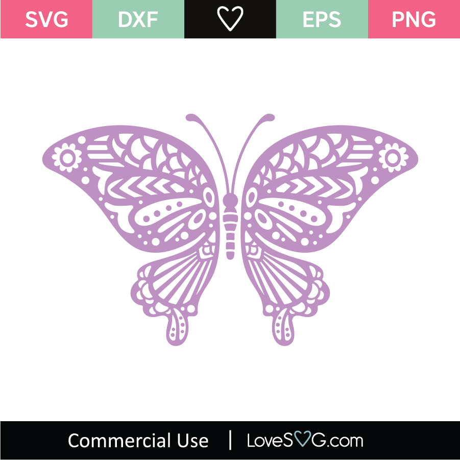 Purple Butterfly SVG Cut File - Lovesvg.com