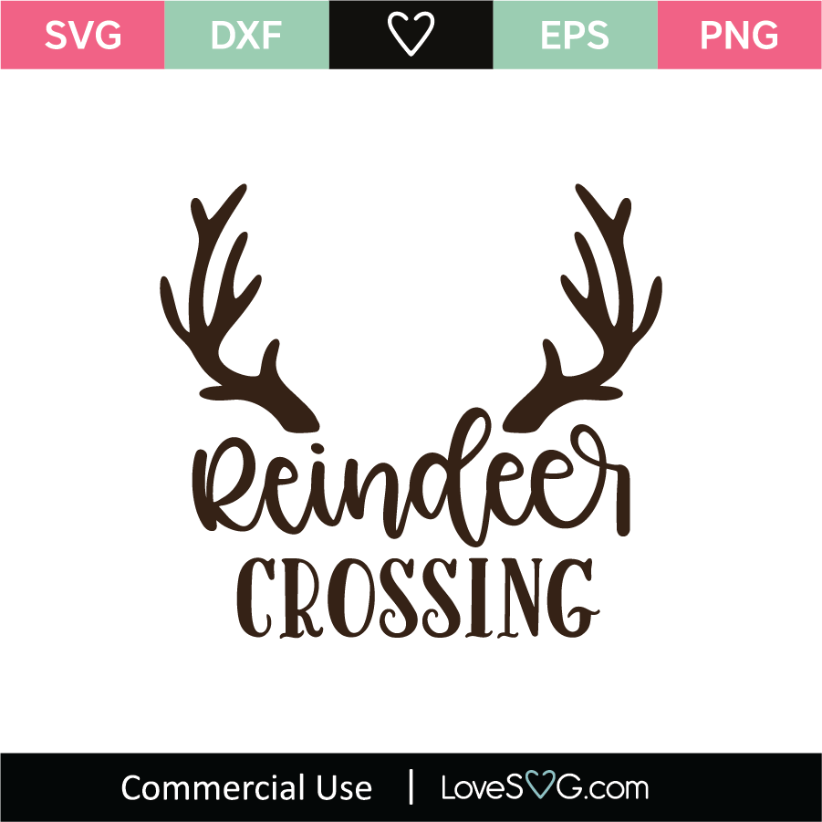 Download Reindeer Crossing SVG Cut File - Lovesvg.com