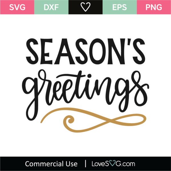 Season's Greetings SVG Cut File - Lovesvg.com