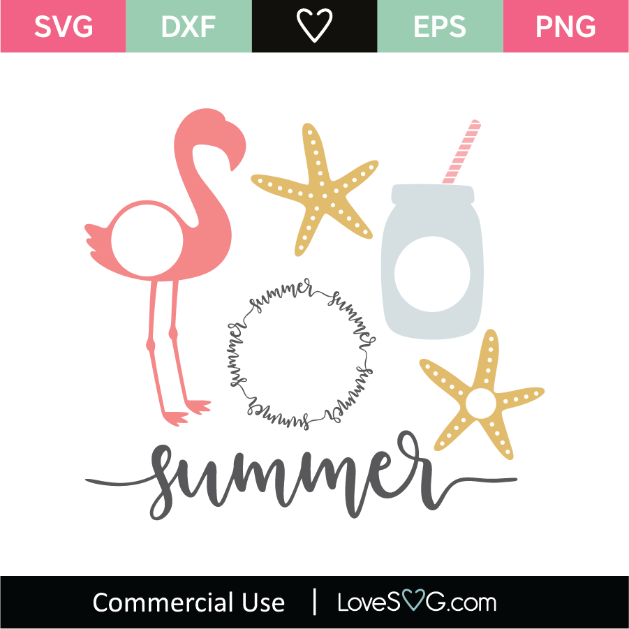 Download Summer Monogram Frames Svg Cut File Lovesvg Com