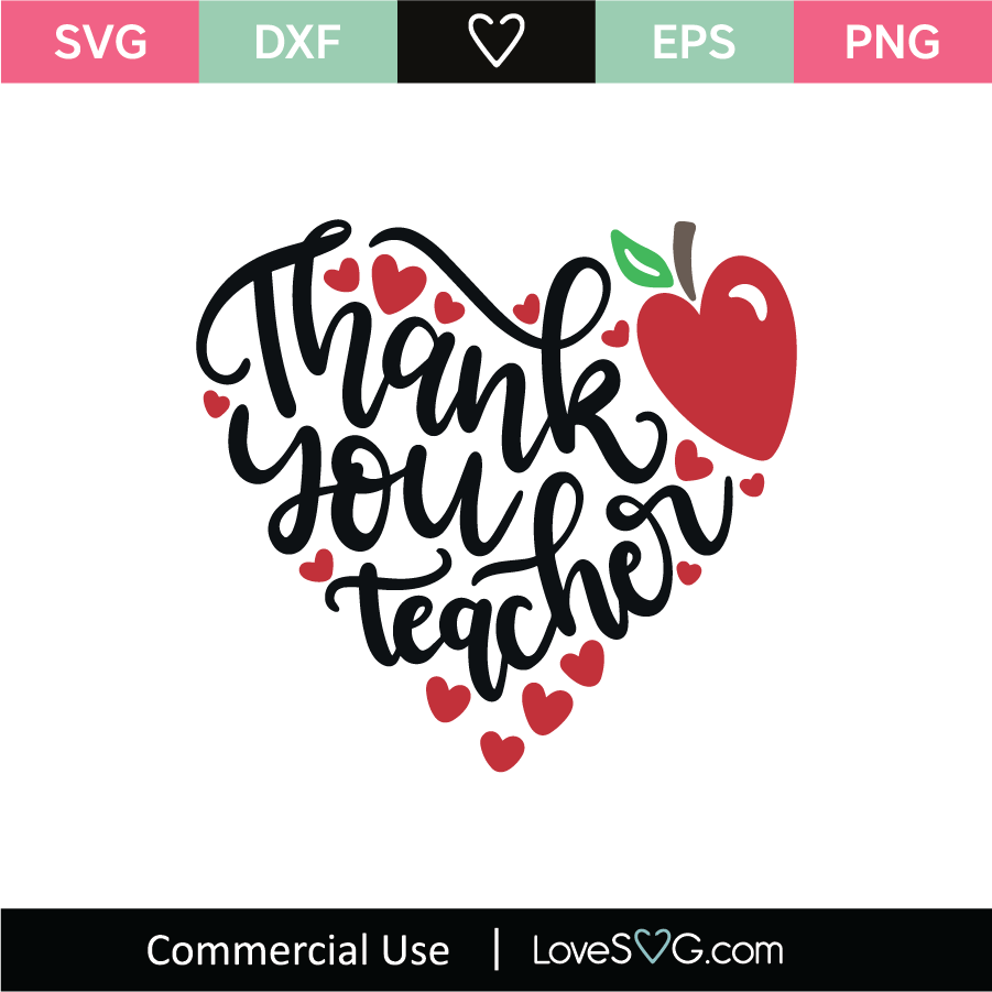 Download Thank You Teacher SVG Cut File - Lovesvg.com