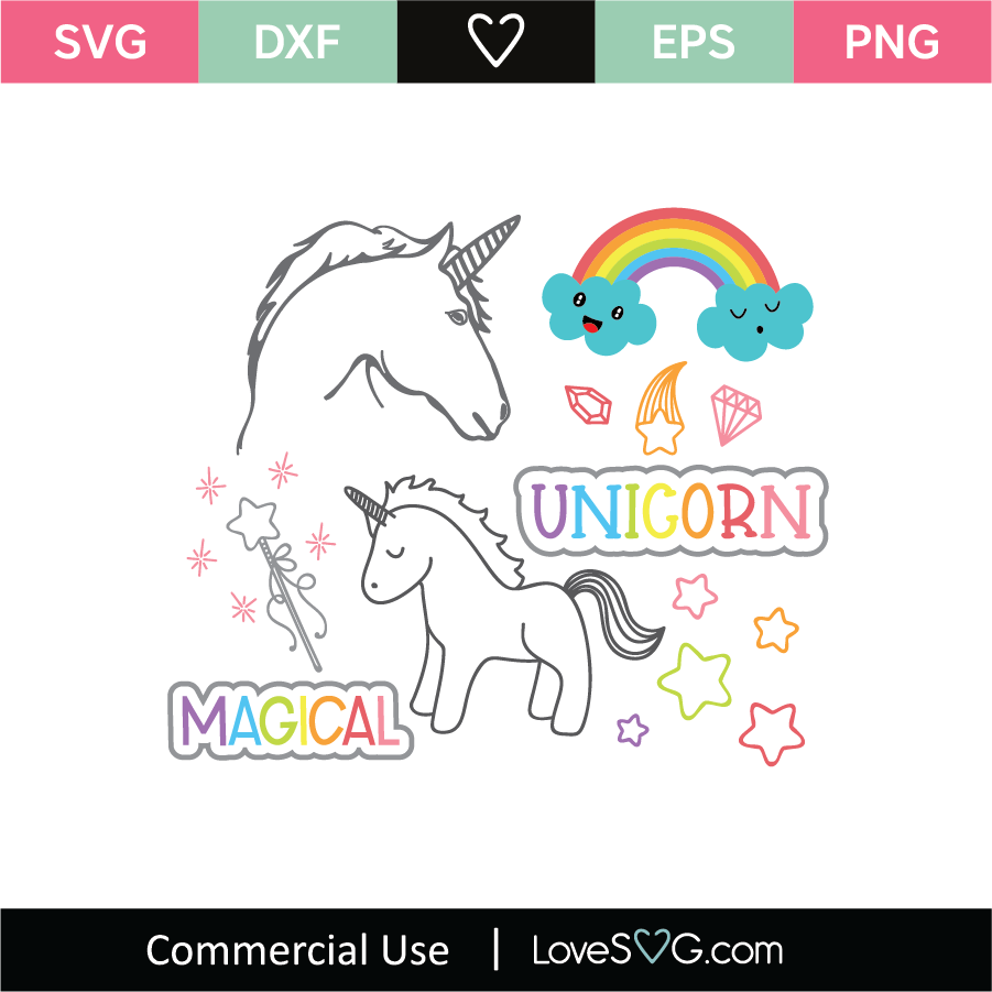 Download Unicorn Elements SVG Cut File - Lovesvg.com