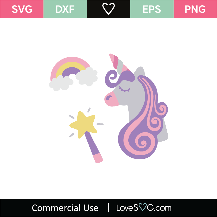 Unicorn and Elements SVG Cut File - Lovesvg.com