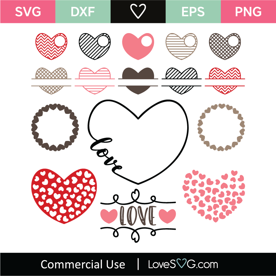 Download Valentine Monogram Frames SVG Cut File - Lovesvg.com
