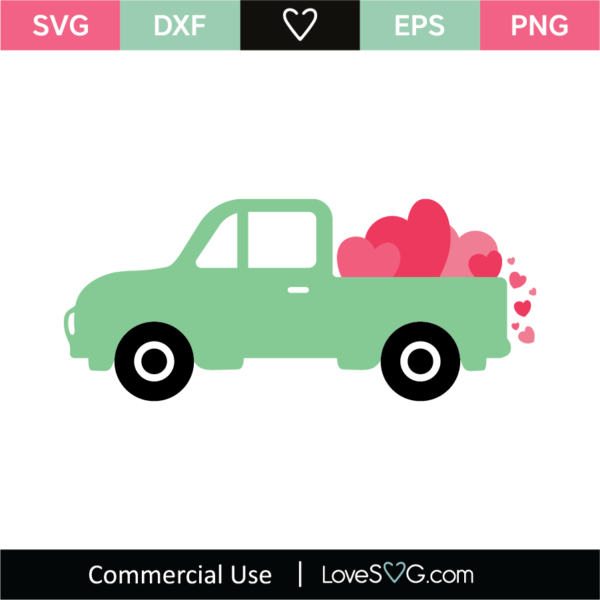 Valentine Truck SVG Cut File - Lovesvg.com