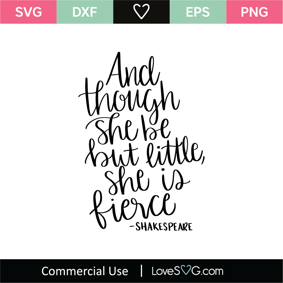 And Though She Be Little She Is Fierce SVG Cut File - Lovesvg.com