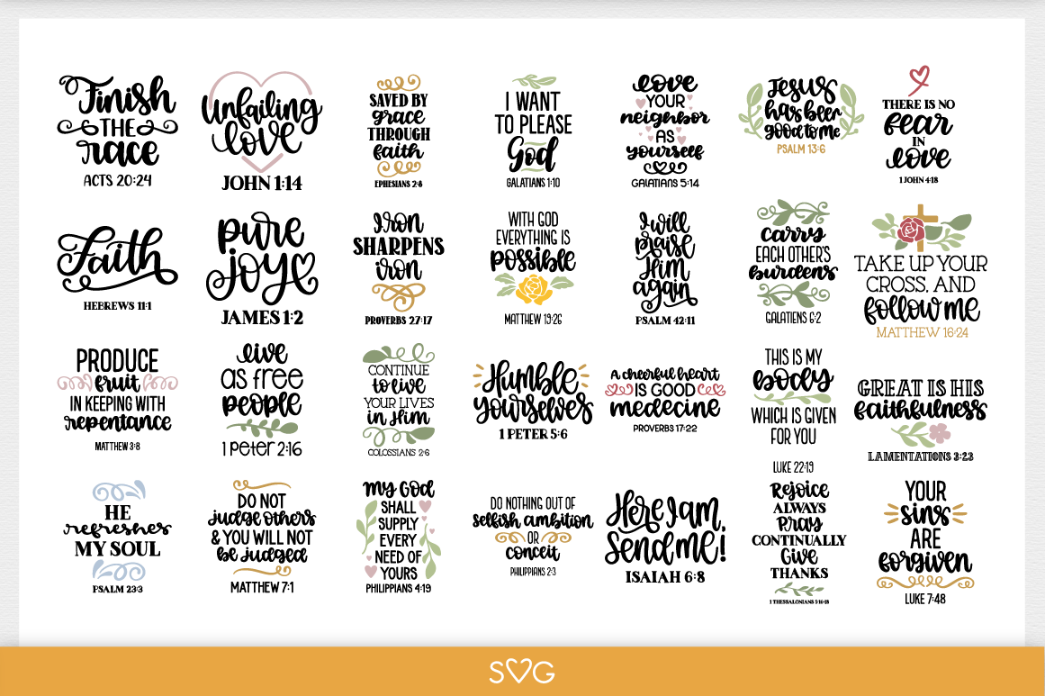 Download Bible Verses Svg Bundle