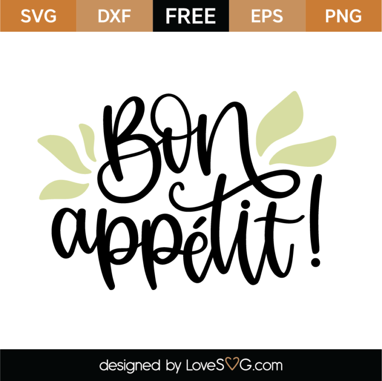 Bon Appetit SVG Cut File - Lovesvg.com