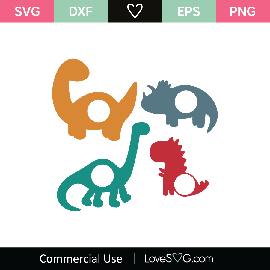 Download Dinosaurs Monogram Frames SVG Cut File - Lovesvg.com