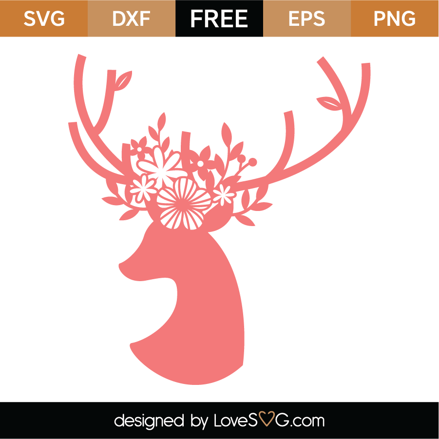 Download Floral Deer SVG Cut File - Lovesvg.com