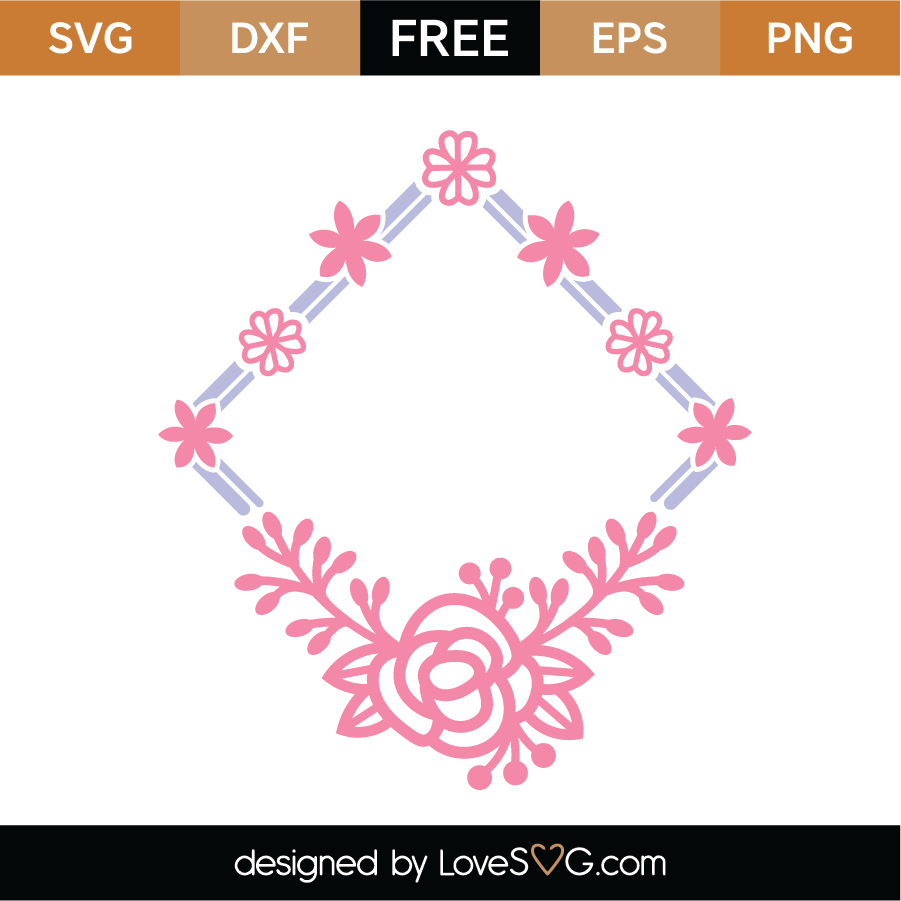 Floral Frame Svg Cut File Lovesvg Com