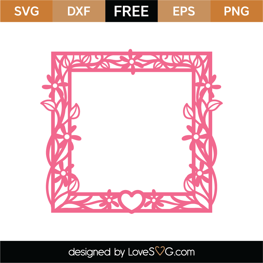 Floral Frame SVG Cut File - Lovesvg.com