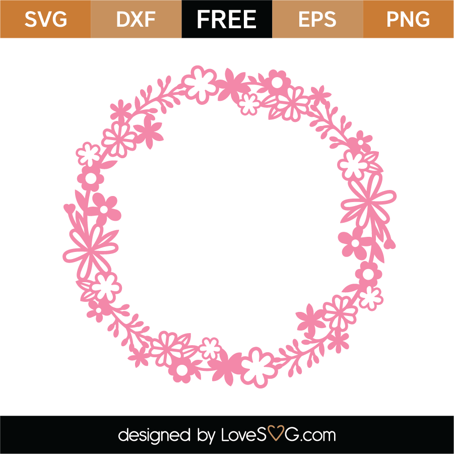 Floral Monogram Frame SVG Cut File - Lovesvg.com