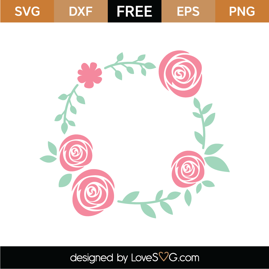 Floral Monogram Frames SVG Cut File 