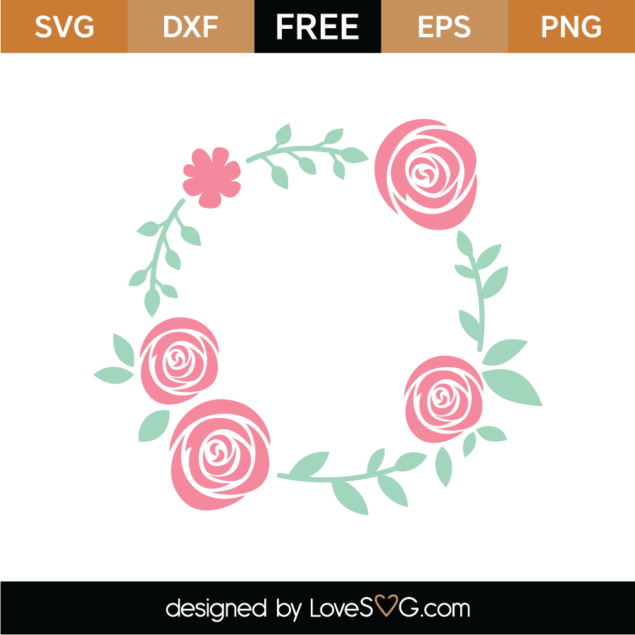 Rose Monogram Frame SVG