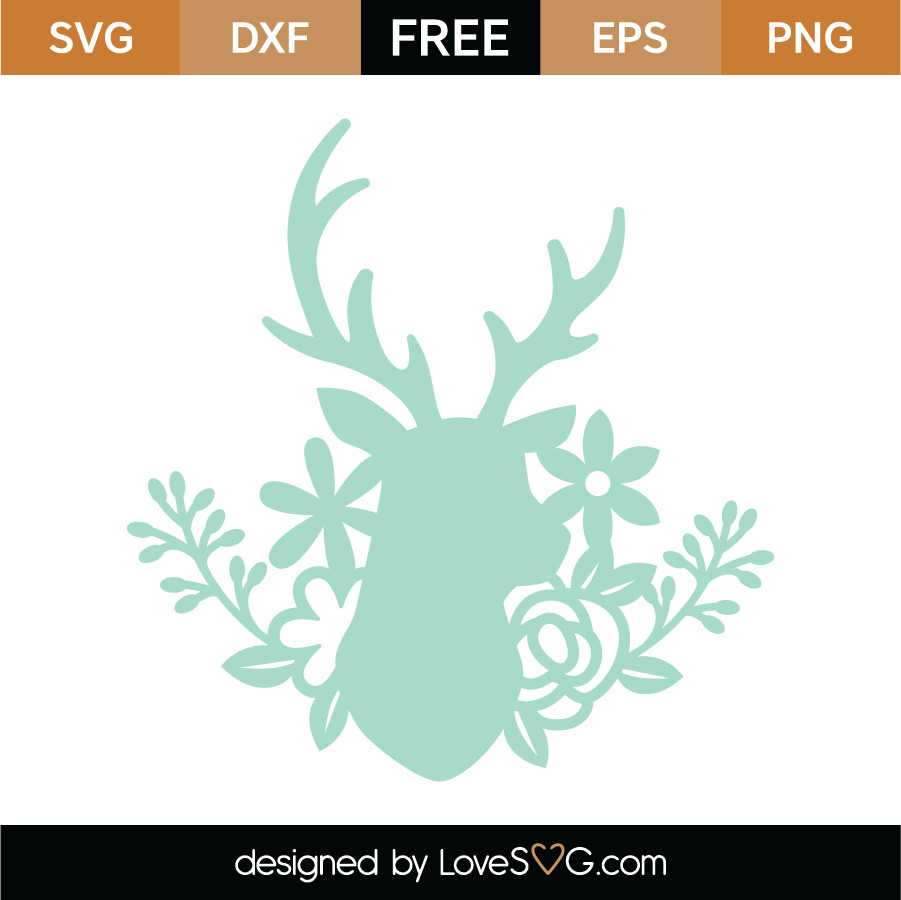 Download Floral Reindeer SVG Cut File - Lovesvg.com
