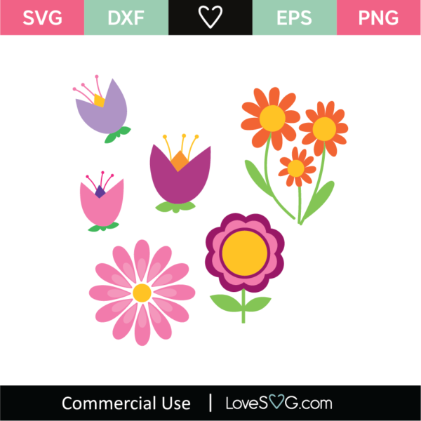 Flowers SVG Cut File - Lovesvg.com