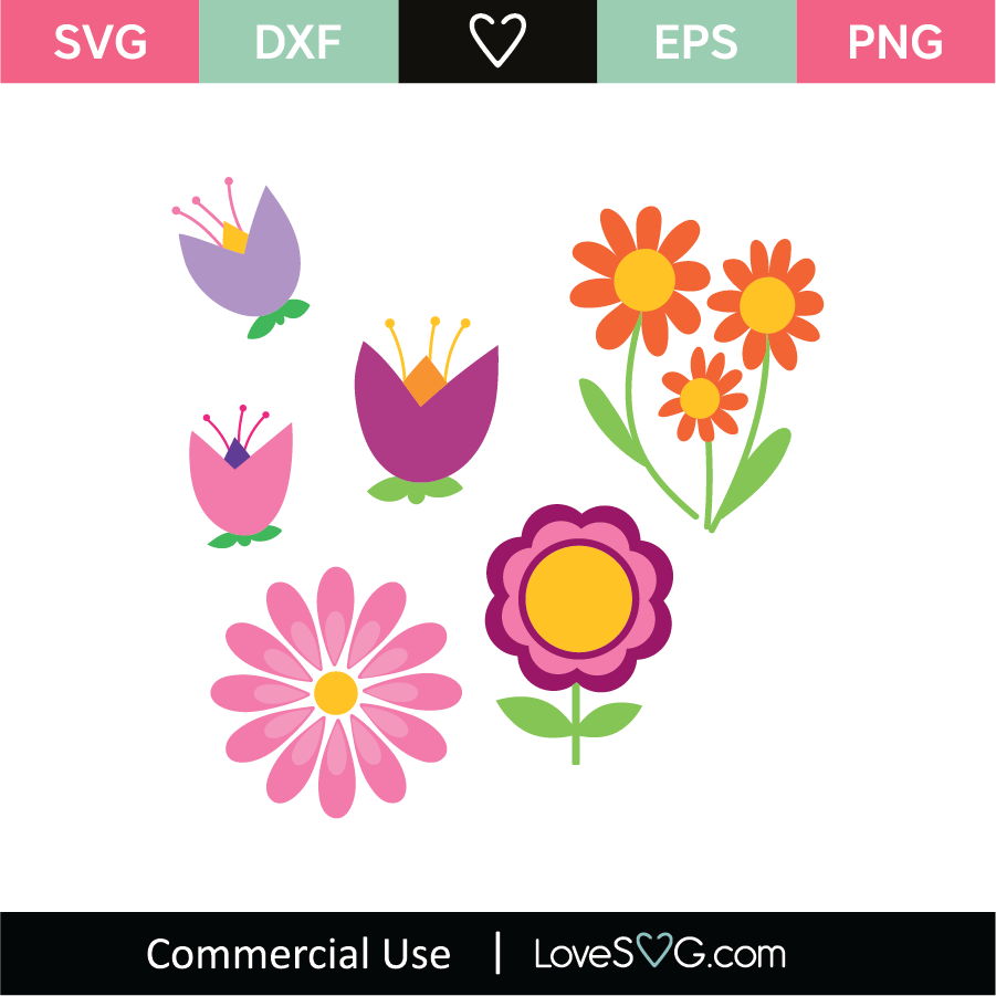 Flowers Stickers Svg