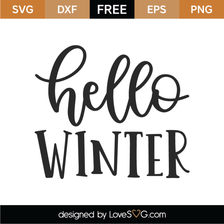 Hello Winter SVG Cut File - Lovesvg.com