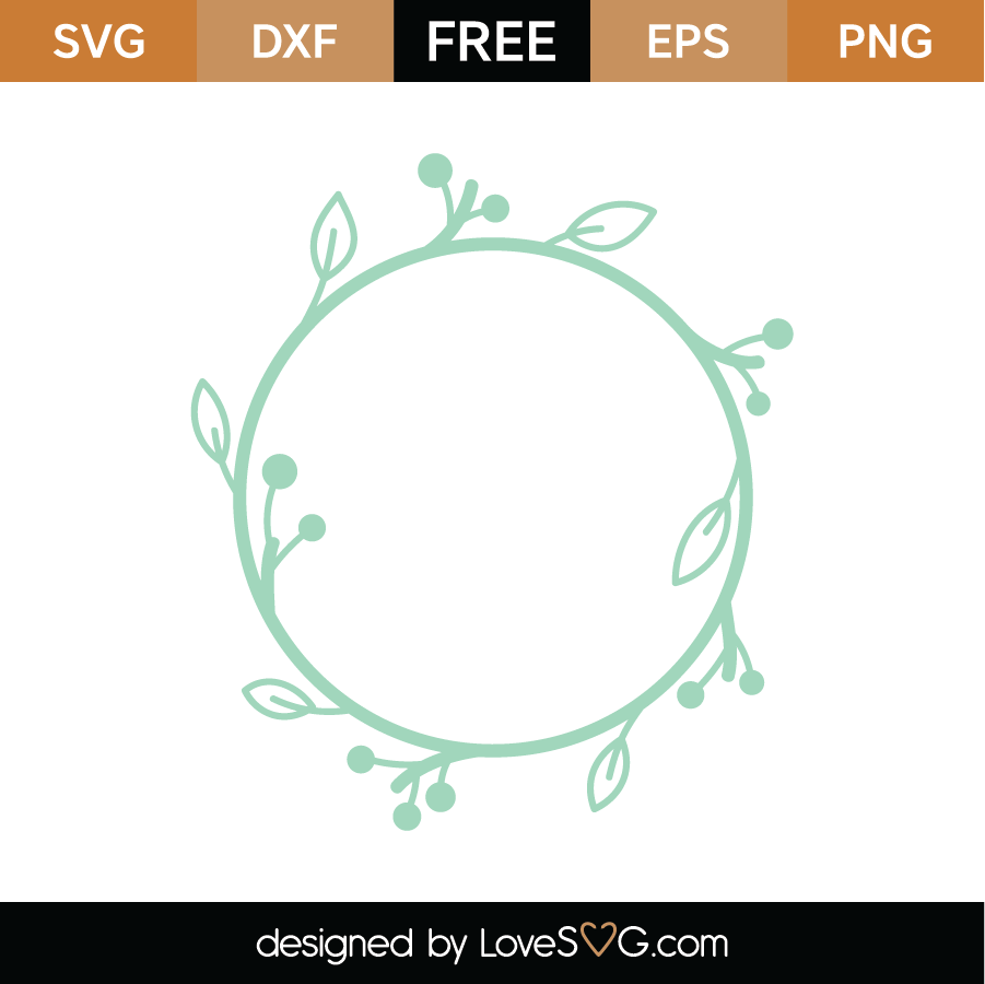 Download Leaves Monogram Frame Svg Cut File Lovesvg Com