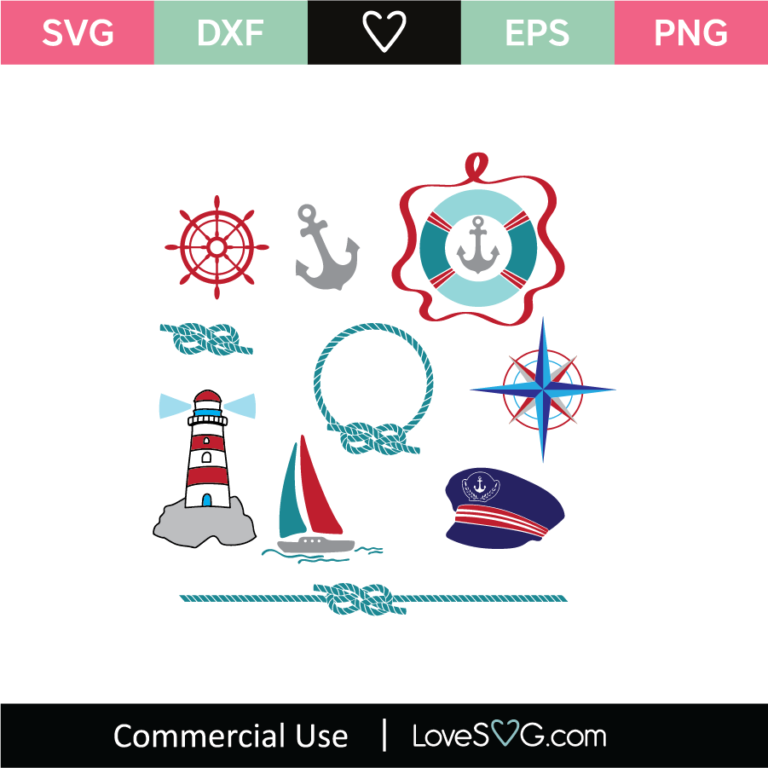 Nautical Elements SVG Cut File - Lovesvg.com Nautical Elements SVG Cut File - Lovesvg.com
