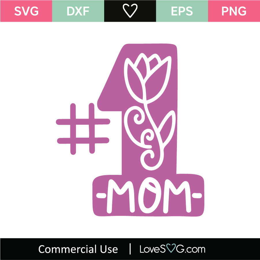 Download Number1 Mom SVG Cut file - Lovesvg.com