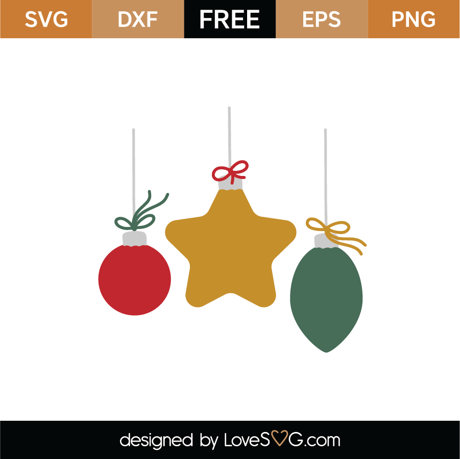 Christmas Ornaments SVG Cut File - Lovesvg.com