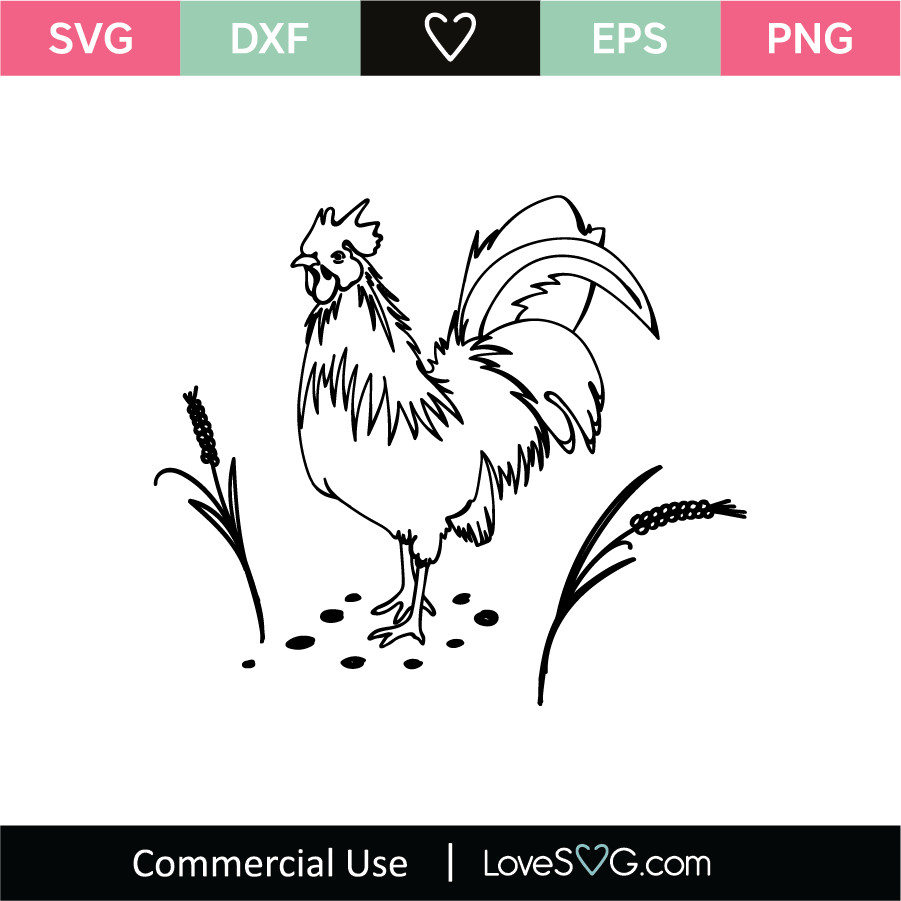Free Rooster Svg Cut Files - Layered SVG Cut File - Best Free