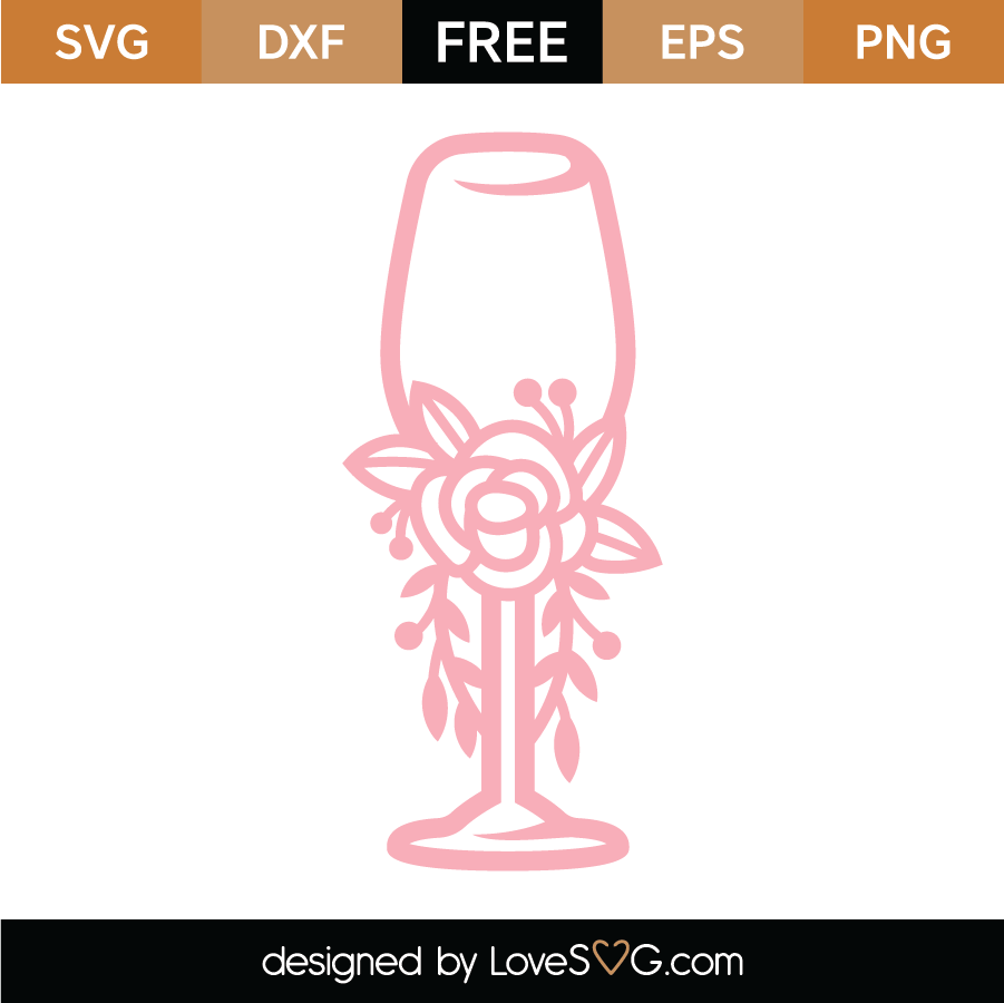 Wedding Glass SVG Cut File - Lovesvg.com