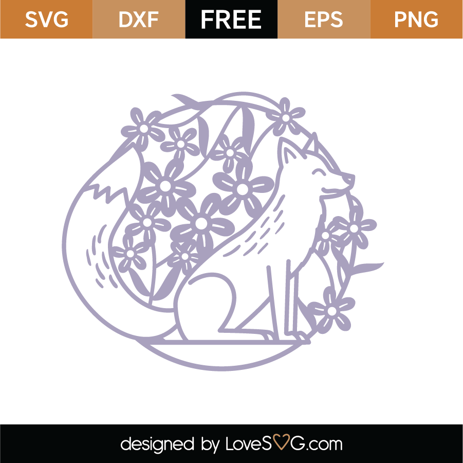 Download Floral Wolf SVG Cut File - Lovesvg.com