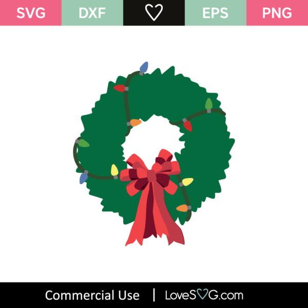 Download Christmas Wreath Svg Cut File Lovesvg Com PSD Mockup Templates