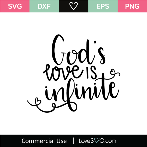 God's Love Is Infinite SVG Cut File - Lovesvg.com