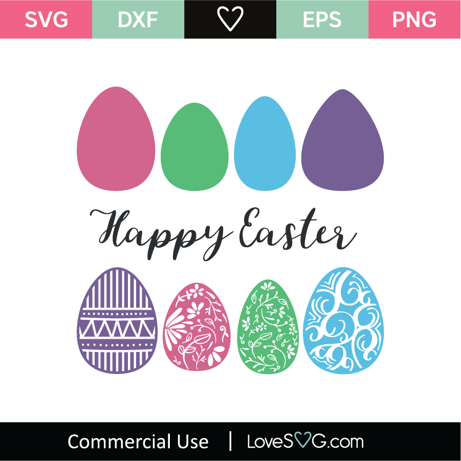 Happy Easter 01 SVG Cut File - Lovesvg.com