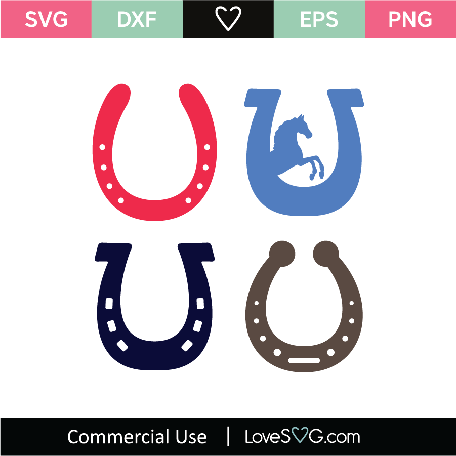 Horseshoe SVG Bundle, PNG, PDF, Horseshoe png, Horseshoe split monogram