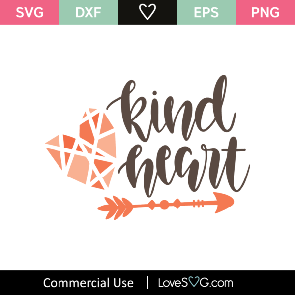 Kind Heart SVG Cut File - Lovesvg.com