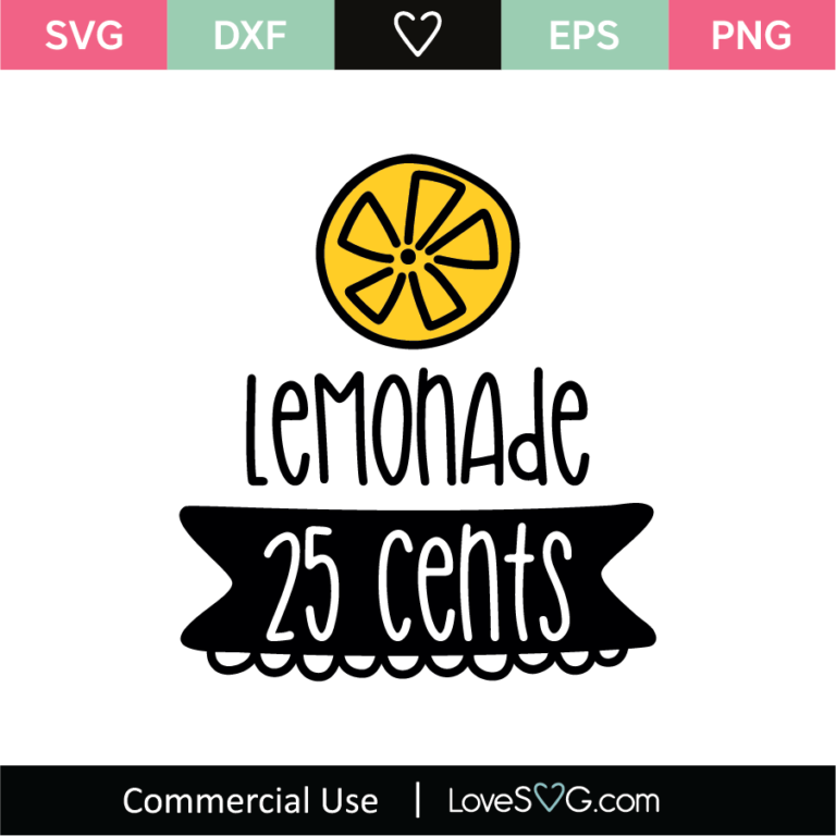 Lemonade 25cents Svg Cut File